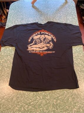 Nice Men’s Black 2XL Lowbrow Customs “Sporty Powered” Sportster Chopper T Shirt